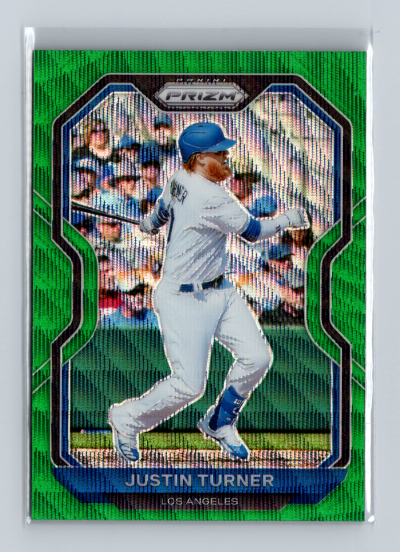 2021 Panini Prizm - Justin Turner #5 Green Prizm