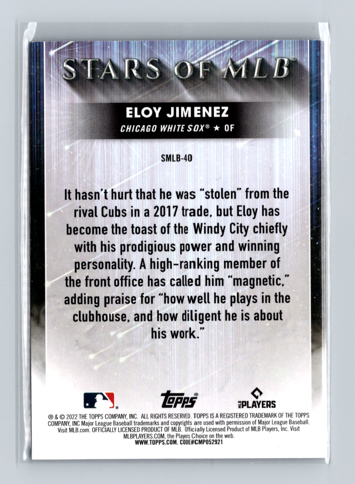 2022 Topps Series 2 - Stars of Mlb Eloy Jimenez #SMLB-40 - Image 2