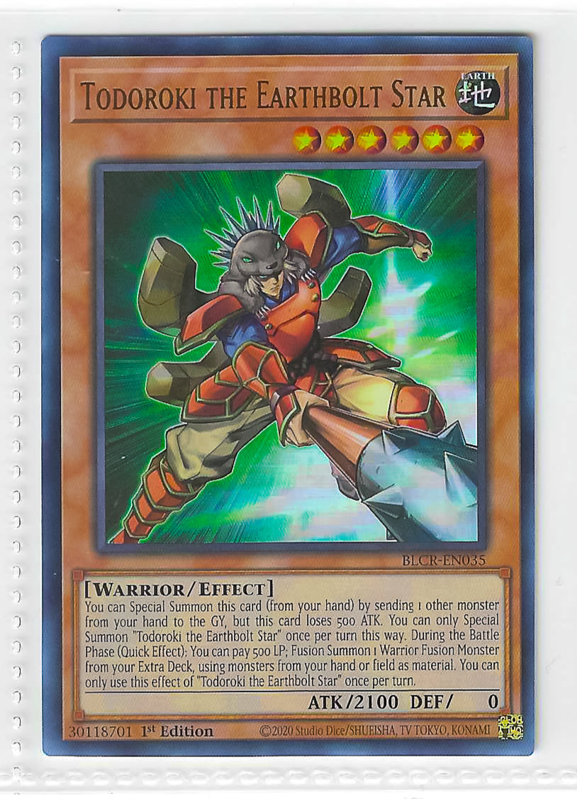 Yugioh! Todoroki Earthbolt Star - Ultra Rare 1st Ed