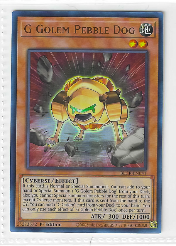 Yugioh Card G Golem Pebble Dog Ultra Rare 1st Edition