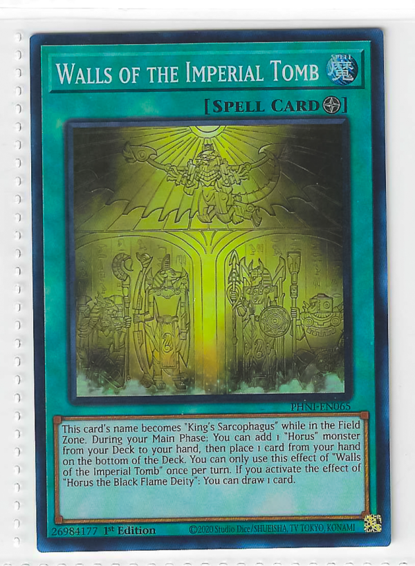 Yugioh Walls of Imperial Tomb - Super Rare PHNI-EN065