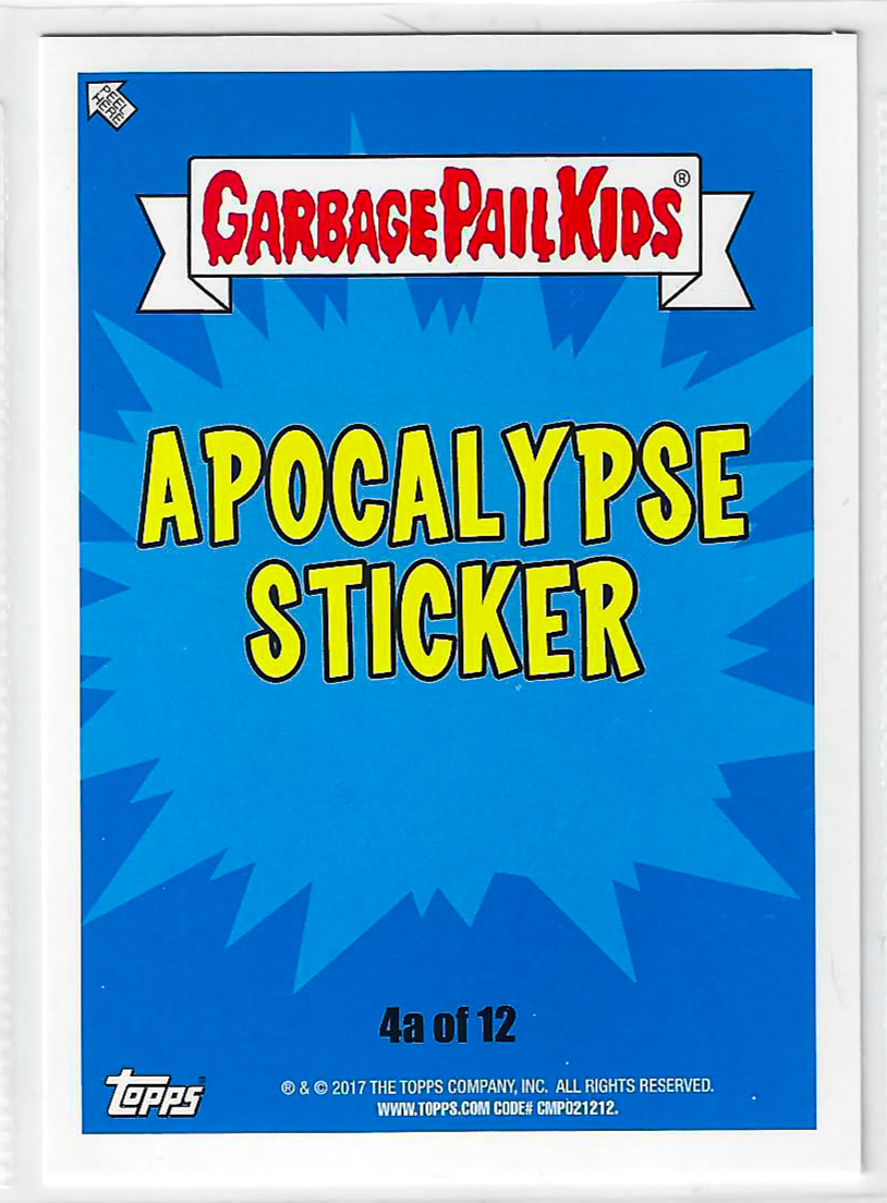 2017 Garbage Pail Kids Adam-Geddon Series 1 Predict Ted #4a Puke Green - Image 2