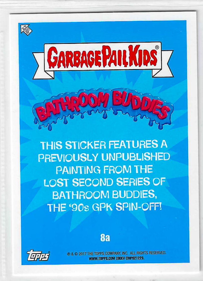 2017 Garbage Pail Kids Adam-Geddon Series 1 June Prune #8a - Image 2