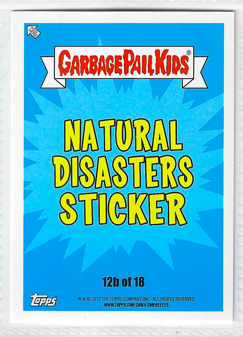 2017 Garbage Pail Kids Adam-Geddon Series 1 Erupt Tina #12b - Image 2