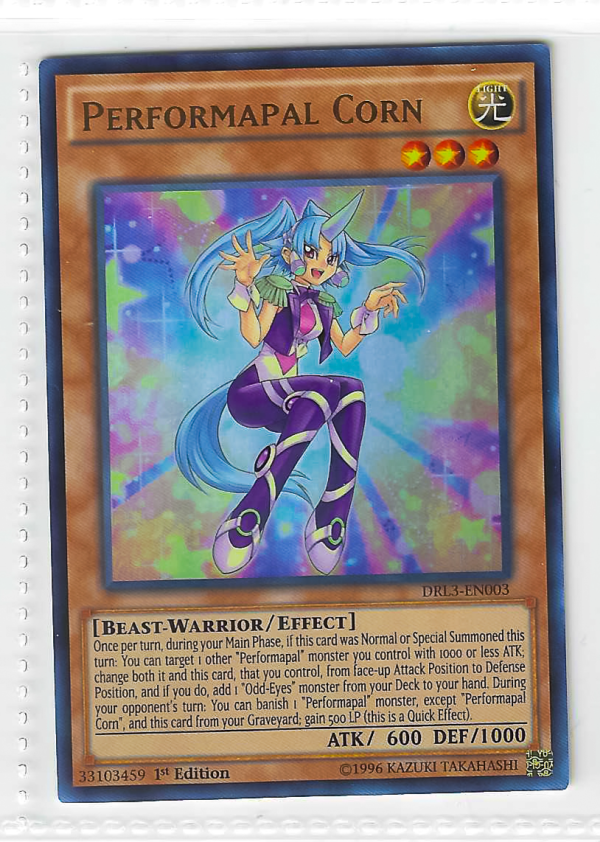 Yugioh Performapal Corn Ultra Rare 1st Edition