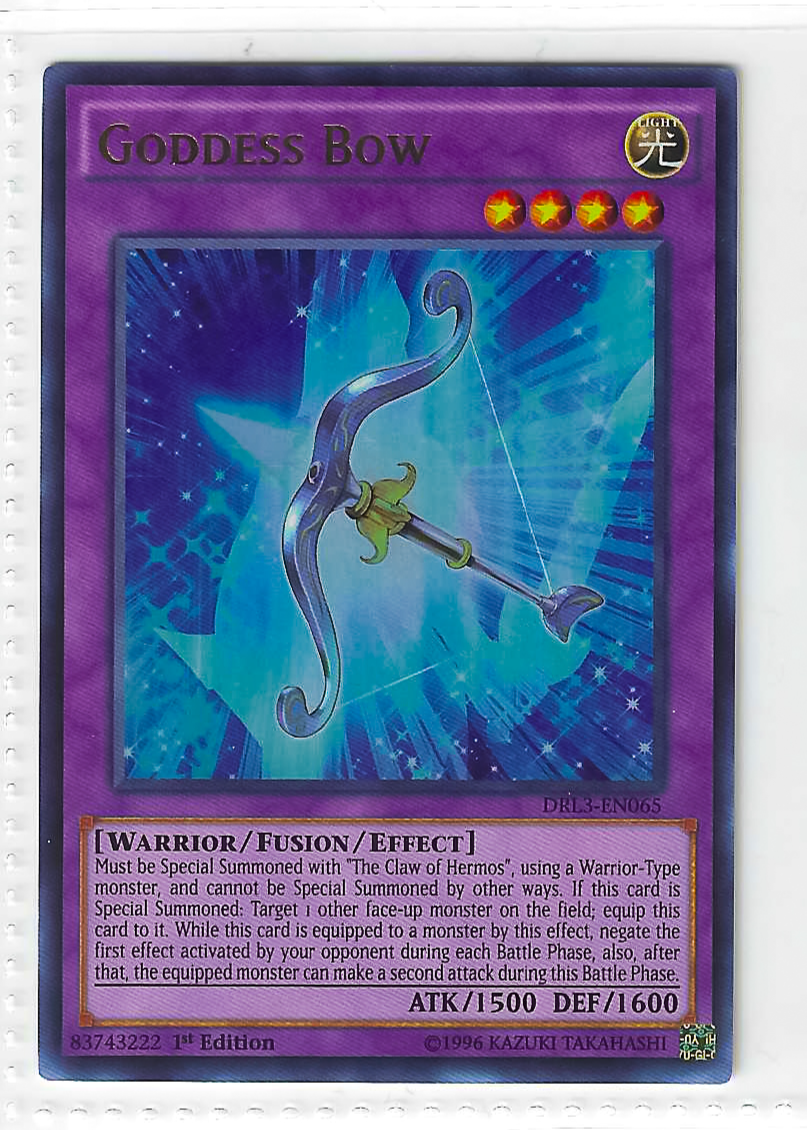 Vintage Yugioh Goddess Bow Ultra Rare 1st Edition