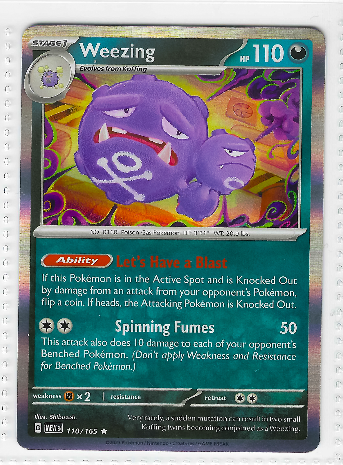 Weezing Holo 110/165 - Scarlet & Violet 151