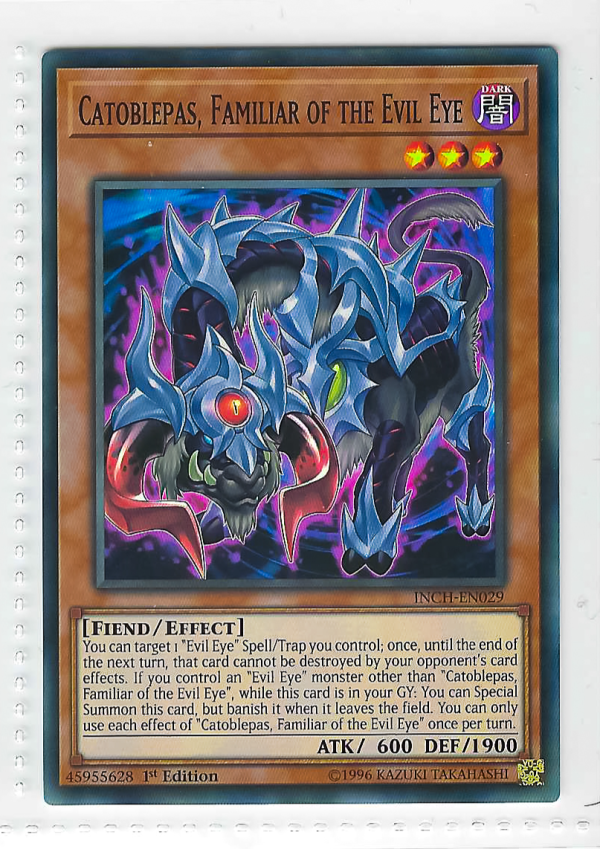 Yugioh Evil Eye Catoblepas - Super Rare 1st Edition