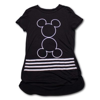 Disney Mickey Mouse Graphic T-Shirt Women Medium Black Excellent