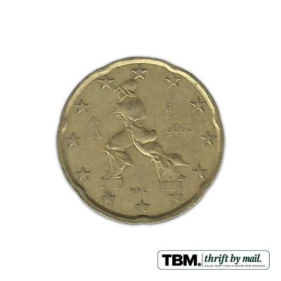 2002-R Italy Euro Coin About Uncirculated
