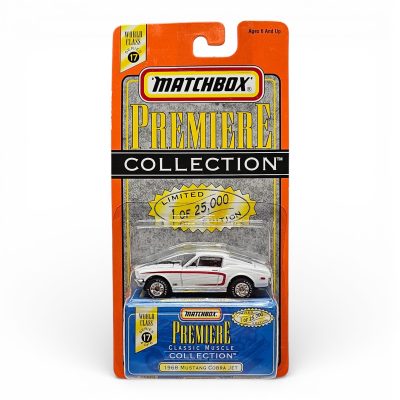 Matchbox 1968 Mustang Cobra Jet Premiere Collection Series 17 White NEW 1/25000