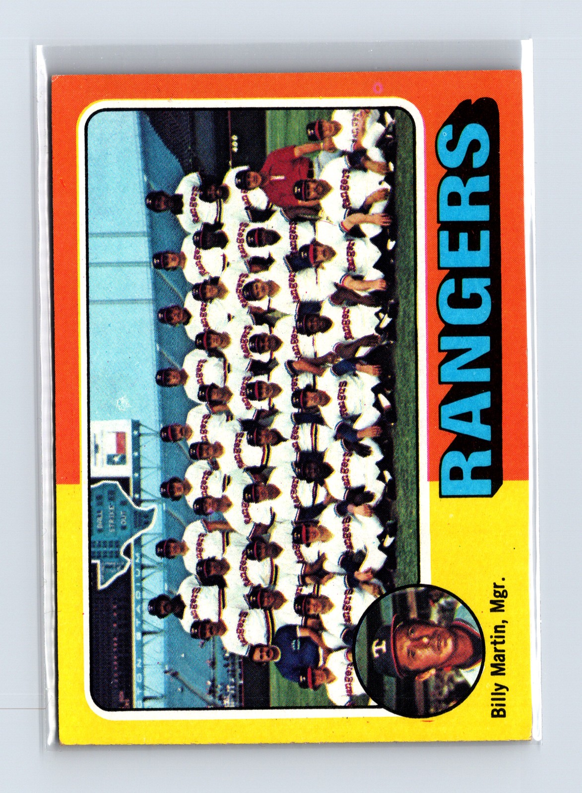 1975 Topps Baseball #511 Billy Martin Texas Rangers Team Photo