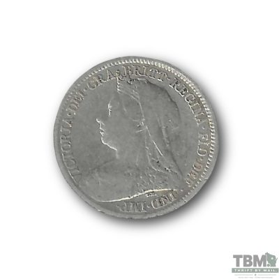 1899 United Kingdom Sixpence Silver Coin Very Fine