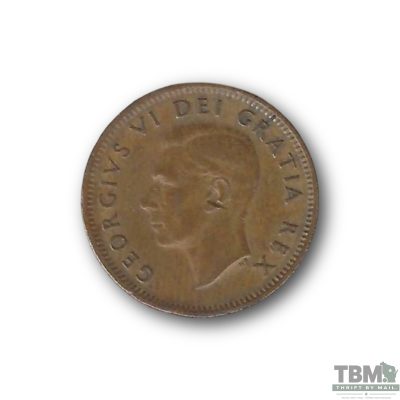 1950 Canada King George VI 1 Cent Bronze Circulated Very Fine