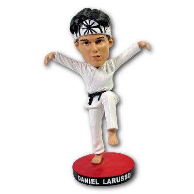 The Karate Kid Daniel LaRusso Crane Kick Bobblehead Figure 2019 White