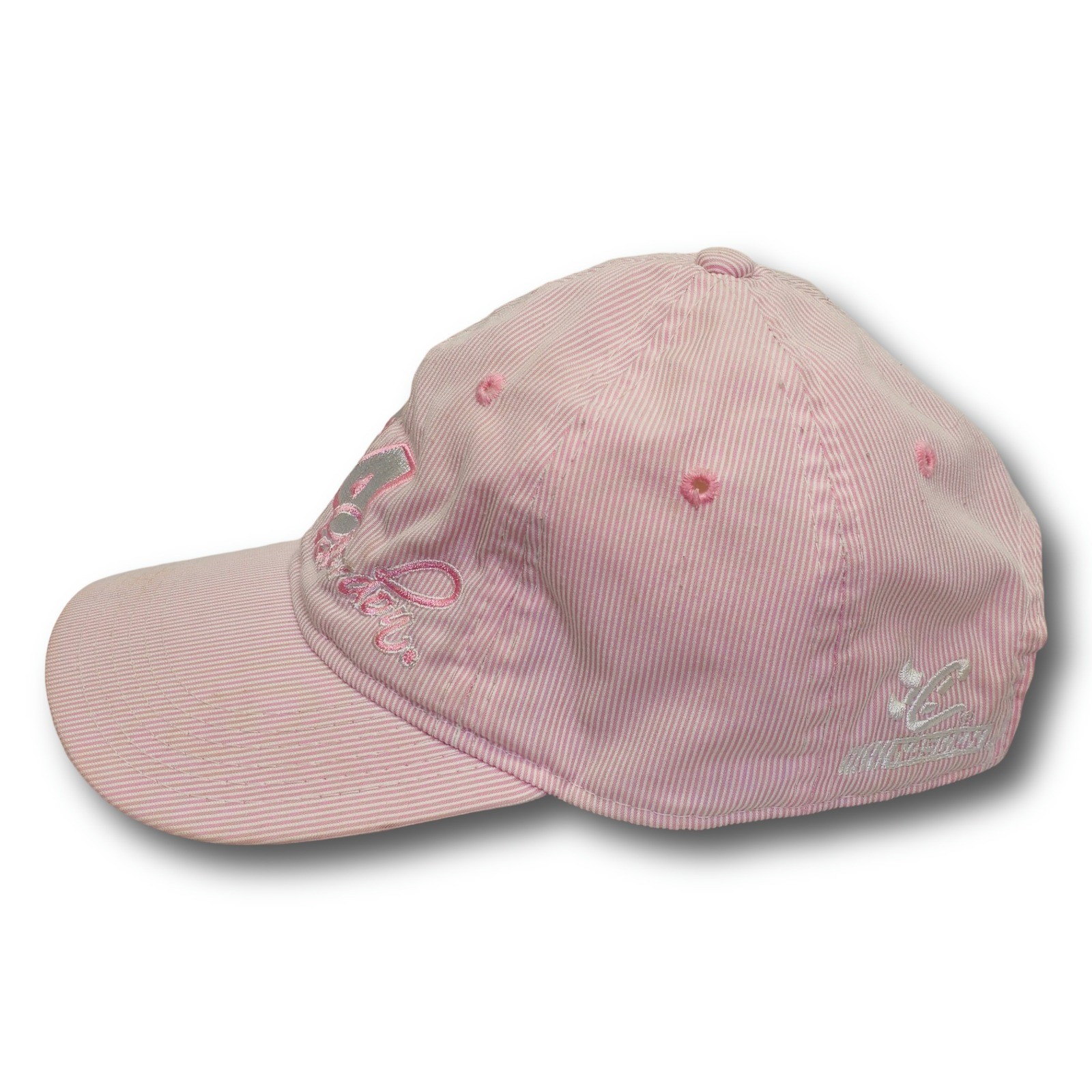 Vintage Chase Authentics Jeff Gordon #24 Pink Seersucker Strapback Cap OSFA - Image 3