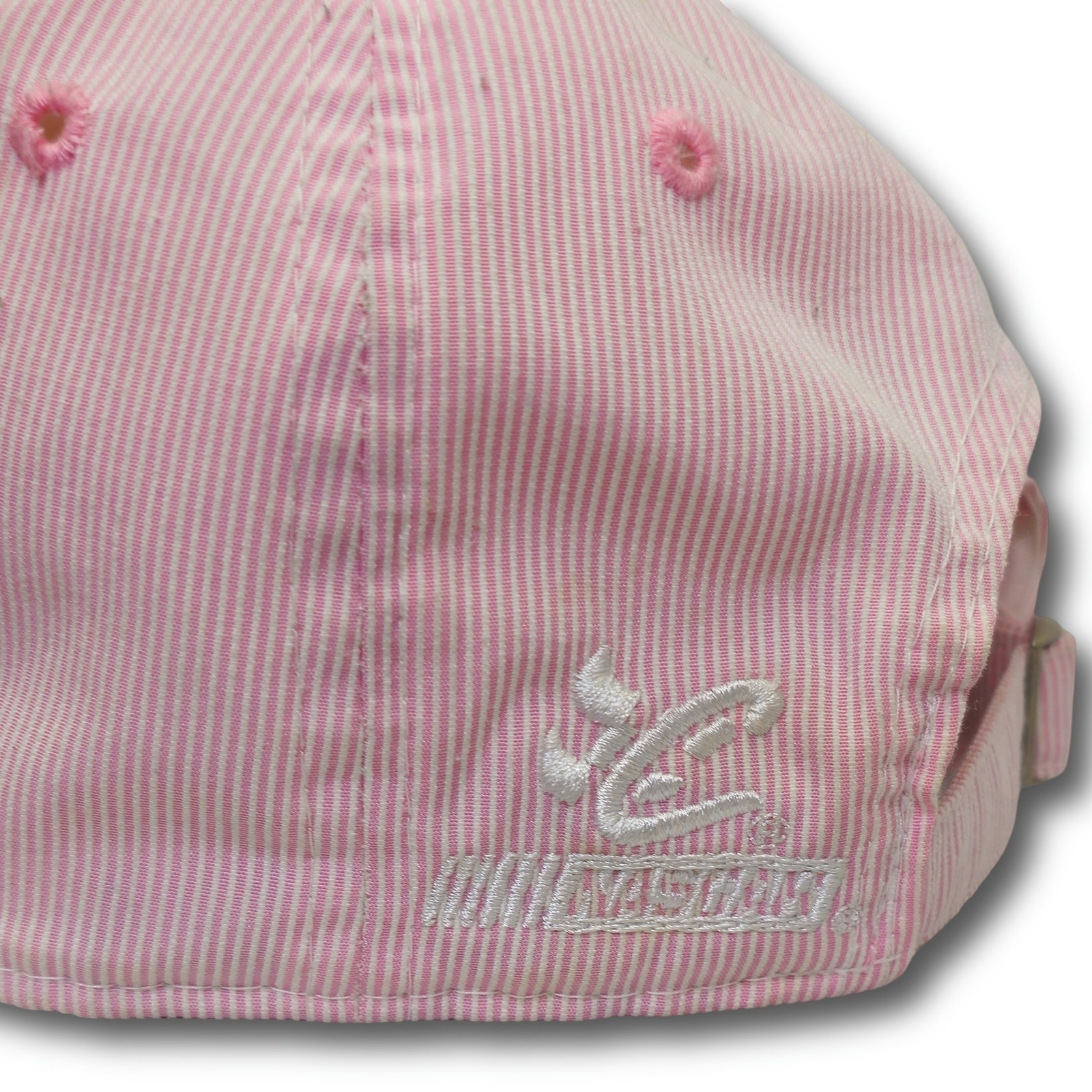 Vintage Chase Authentics Jeff Gordon #24 Pink Seersucker Strapback Cap OSFA - Image 4