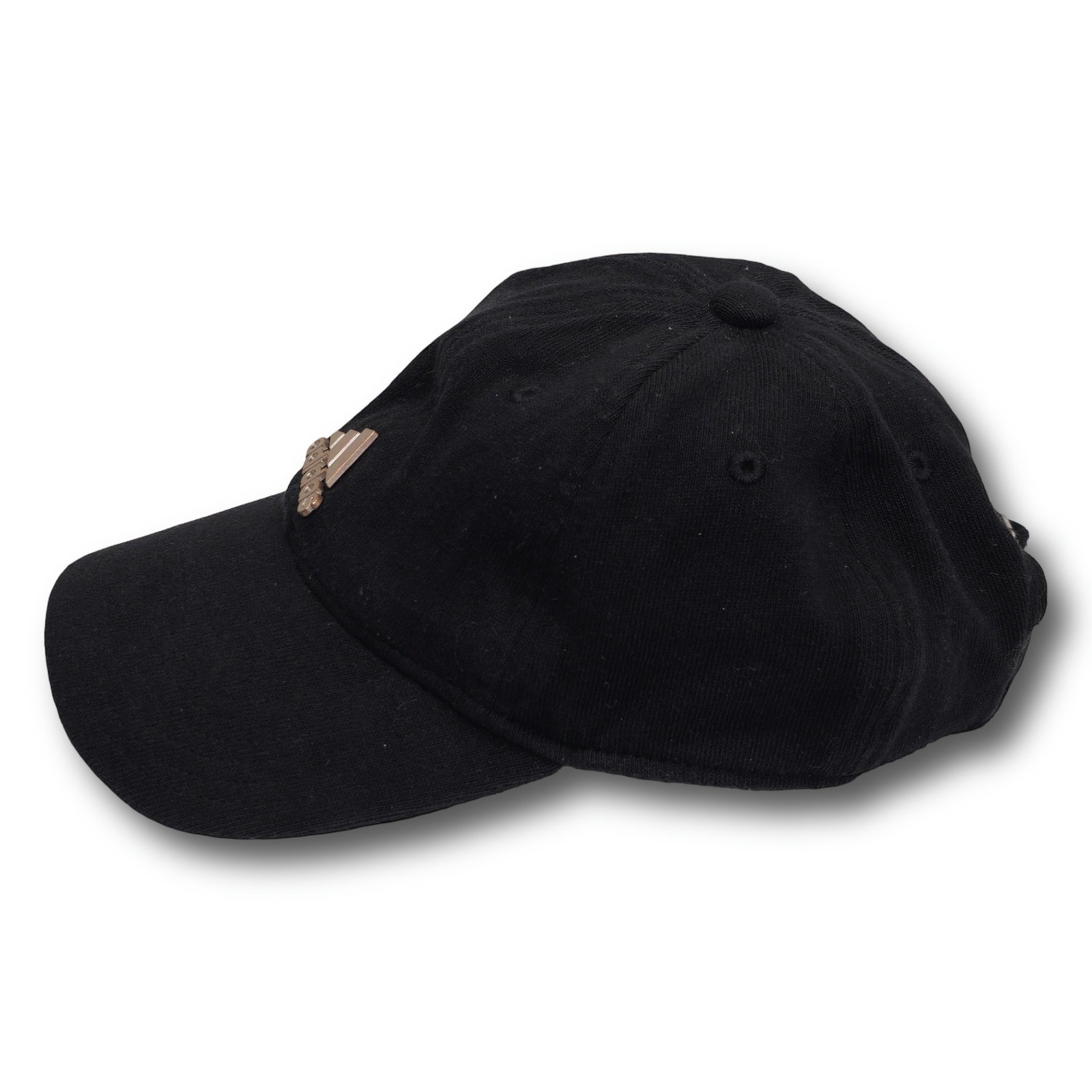 Vintage Adidas Black Adjustable Dad Hat with Metallic Logo and Three Stripe Life Embroidery - Image 2