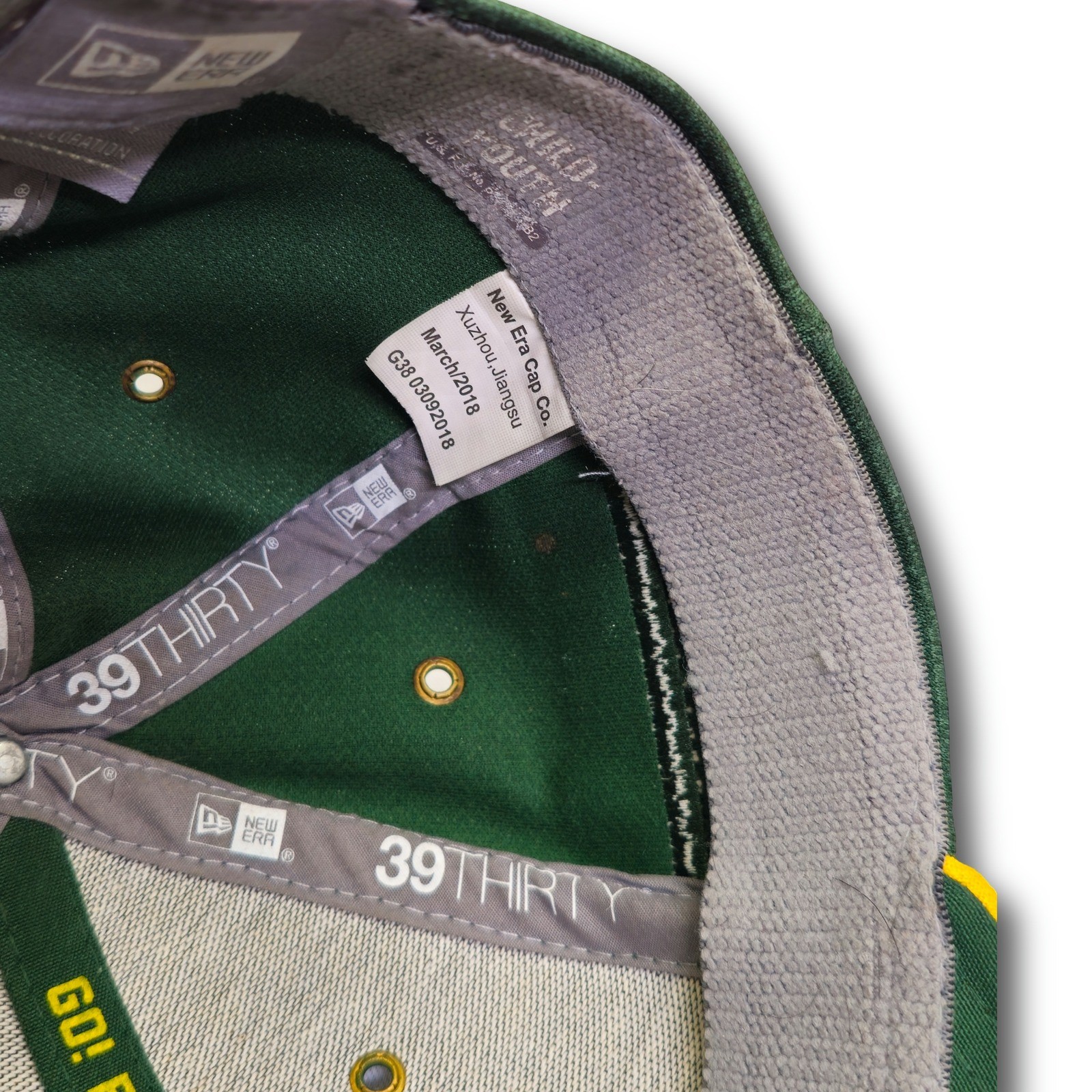 New Era Green Bay Packers 39THIRTY Youth Stretch Fit Hat Green Yellow NFL - Image 7
