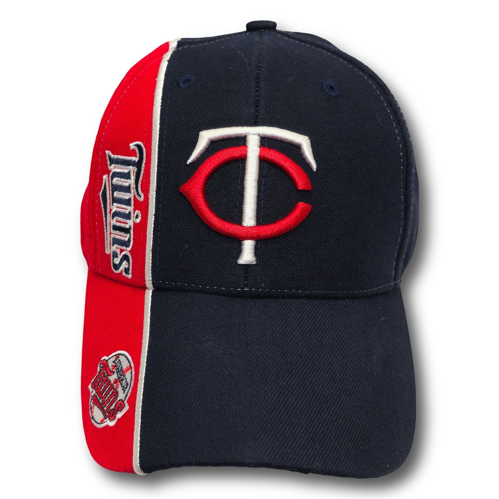 Vintage Twins Enterprise Minnesota Twins MLB Navy Red Structured Baseball Cap OSFA - Image 2
