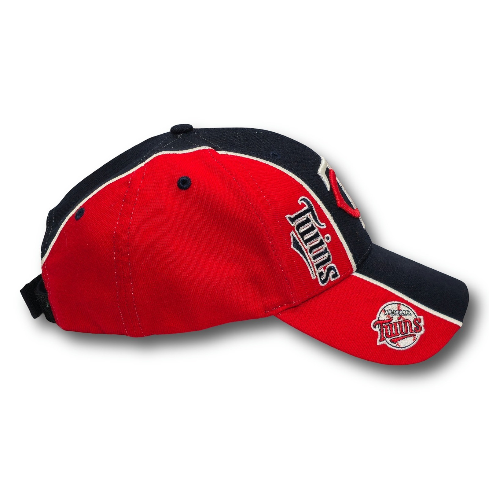 Vintage Twins Enterprise Minnesota Twins MLB Navy Red Structured Baseball Cap OSFA - Image 5