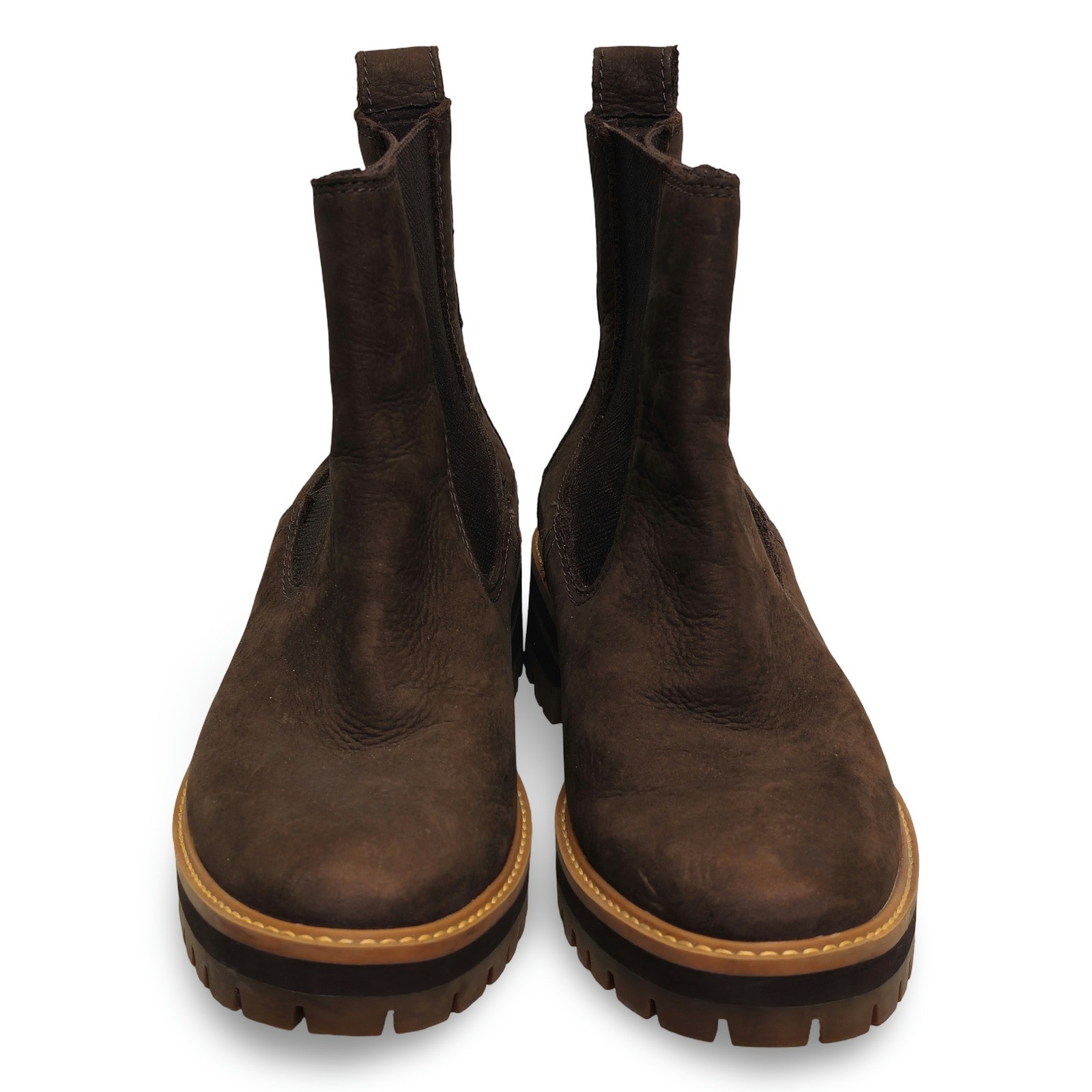 Timberland Women's Courmayeur Valley Chelsea Boots Brown Leather Size 9.5 - Image 3