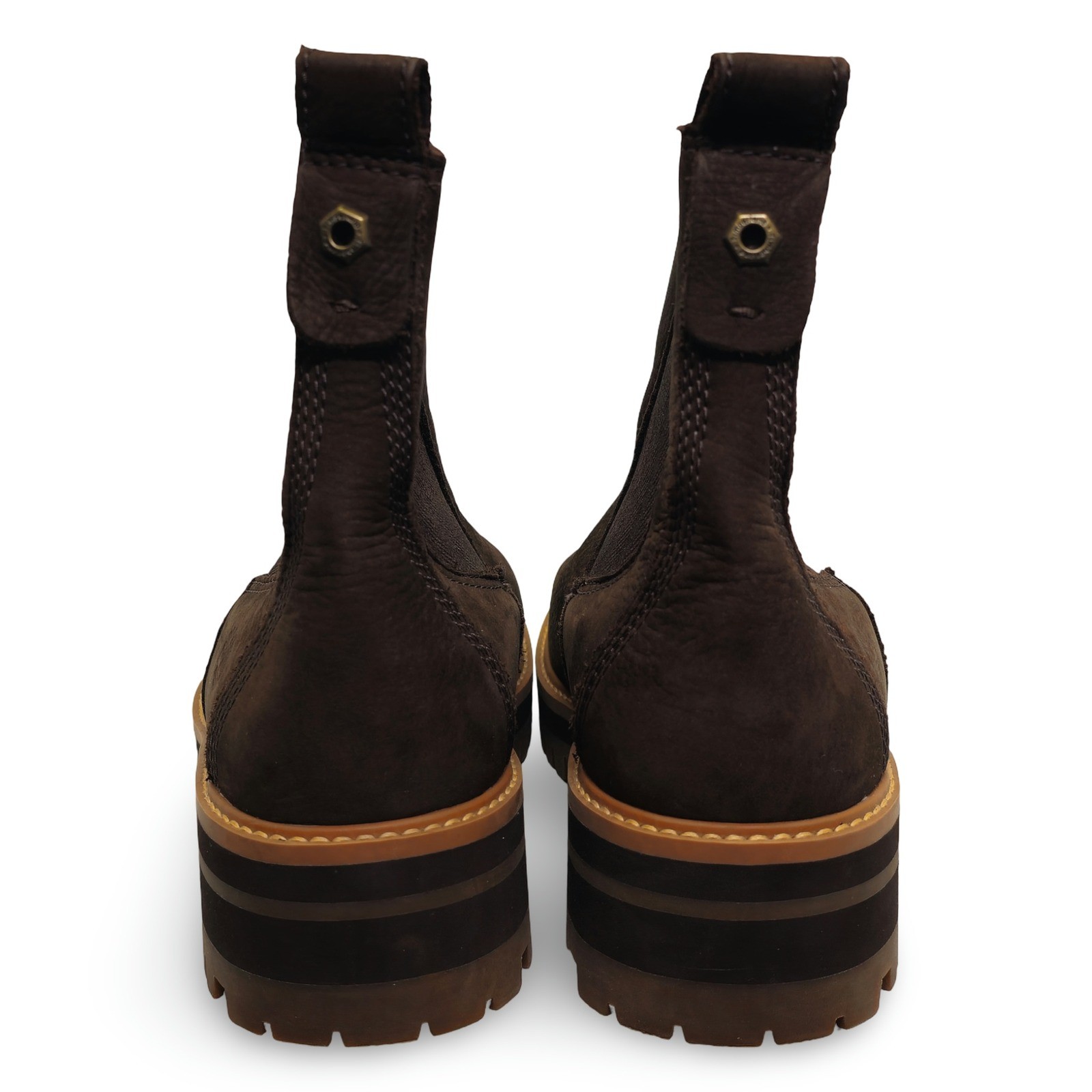 Timberland Women's Courmayeur Valley Chelsea Boots Brown Leather Size 9.5 - Image 5