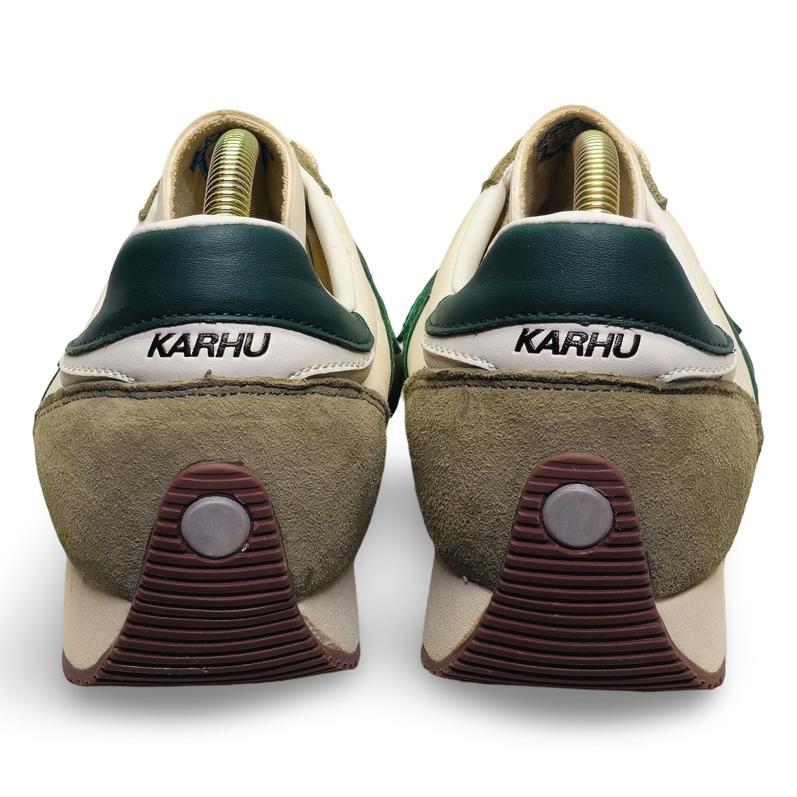 Vintage Karhu Mestari Unisex Athletic Sneakers Green Cream Size 6.5 - Image 5