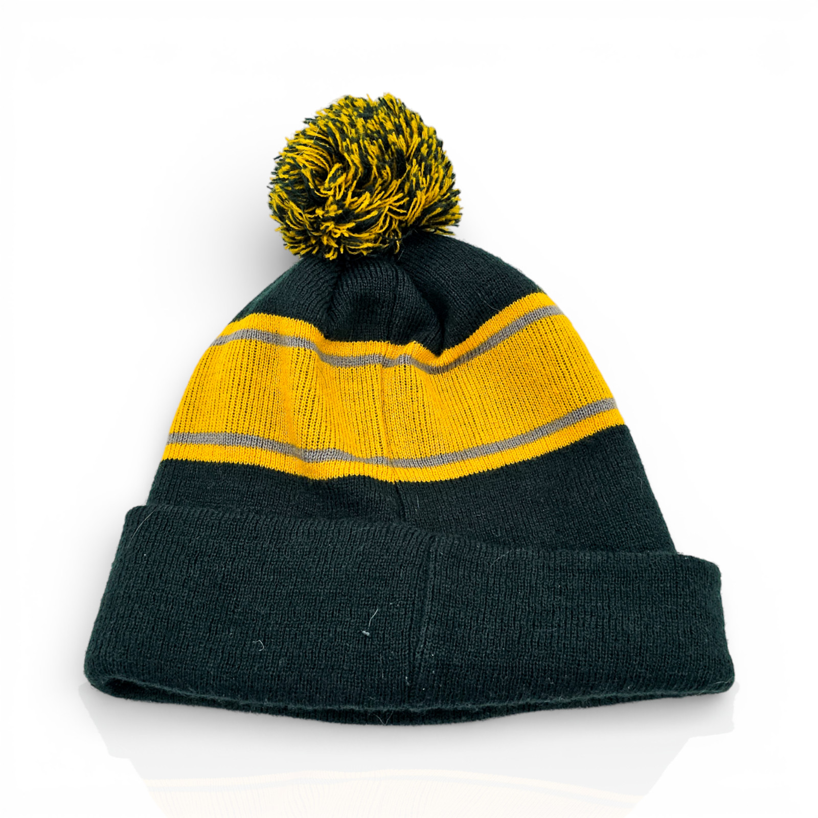 Vintage Green Bay Packers Miller Lite Knit Pom Beanie NFL Hat - Image 2