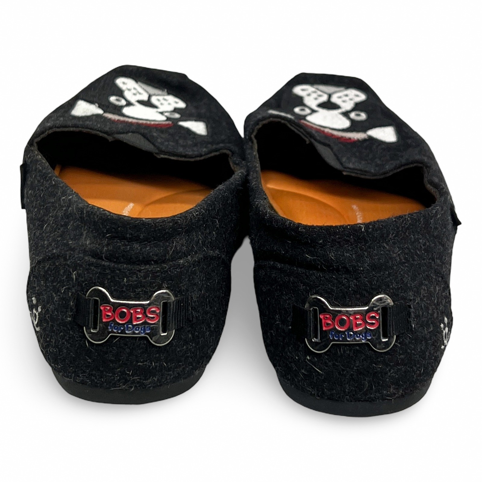 Skechers BOBS French Bulldog Christmas Slip-On Flats Womens 9.5 Black - Image 4