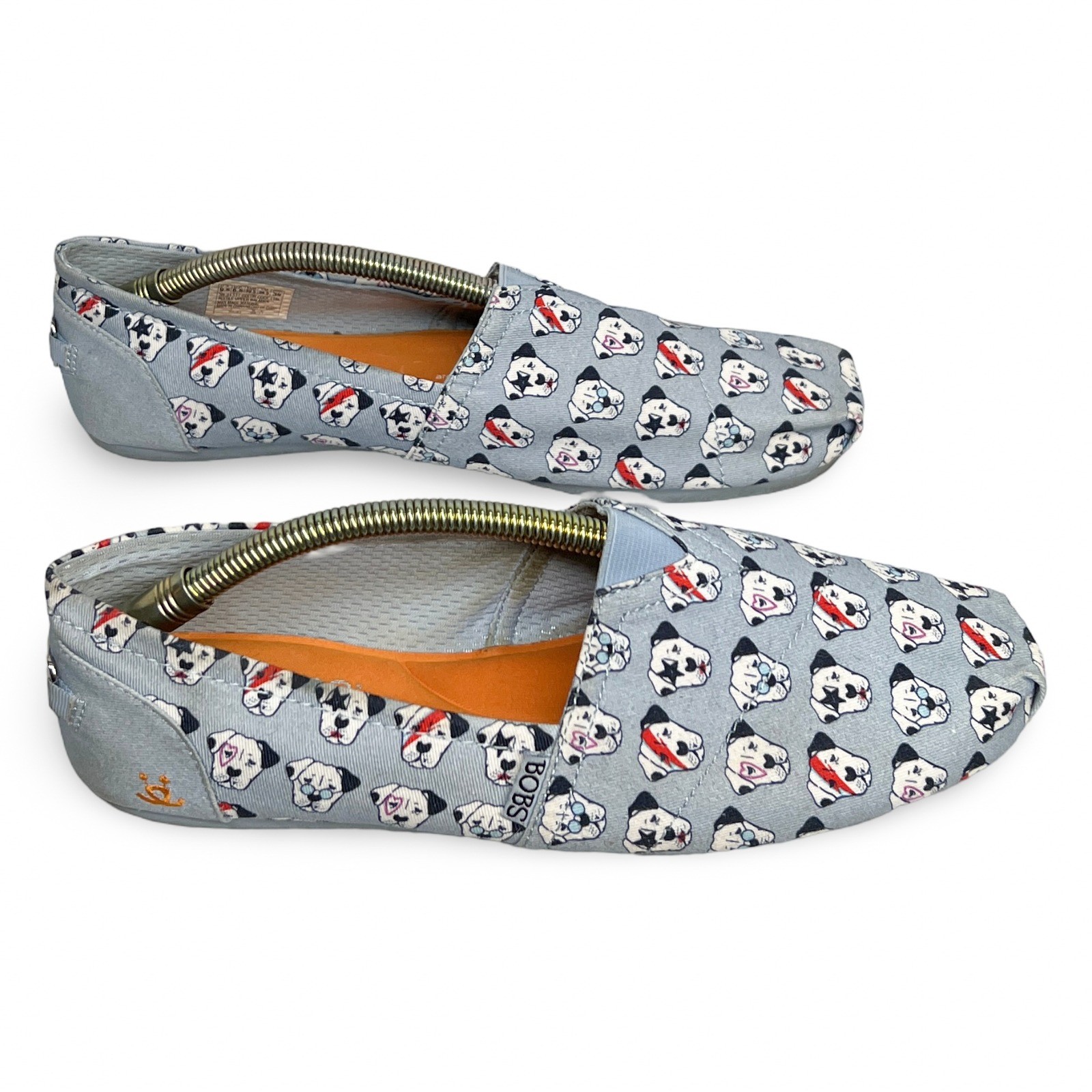 Skechers BOBS Plush Rocker Dog Print Slip-On Flats Women's 9.5 Blue - Image 5