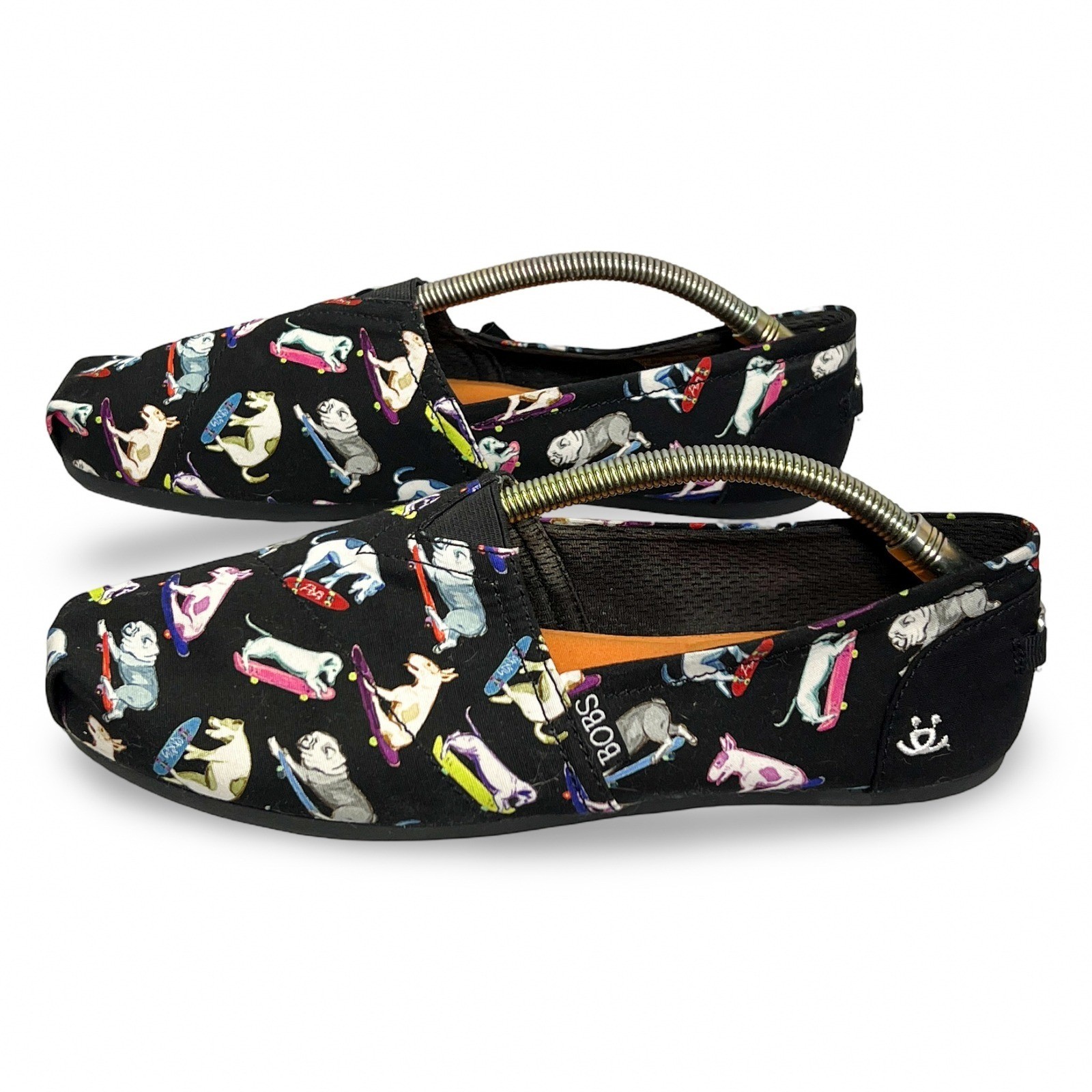 BOBS from Skechers Plush Peace and Love Skateboard Dogs Flats Women's 9.5 Black Multi - Image 3