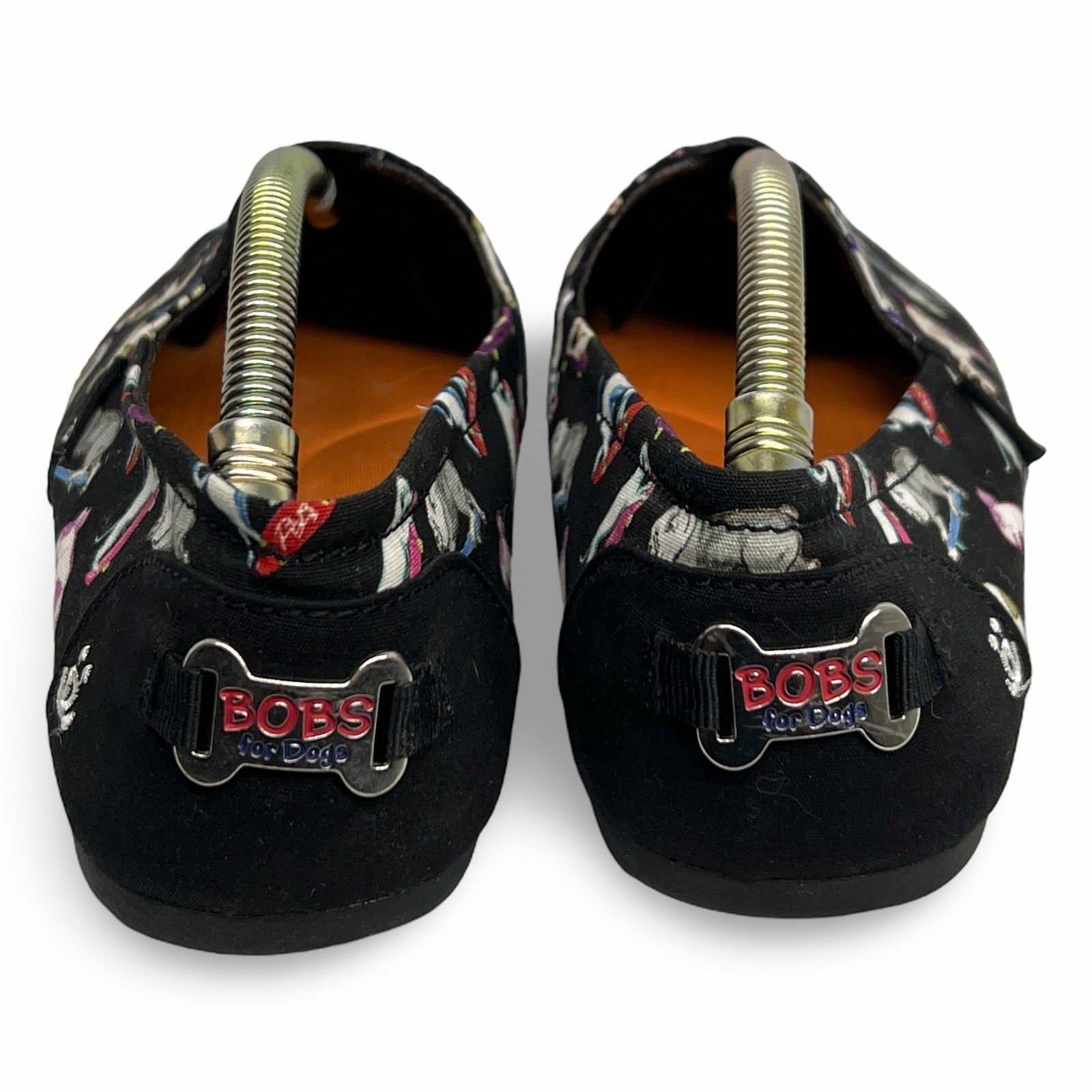 BOBS from Skechers Plush Peace and Love Skateboard Dogs Flats Women's 9.5 Black Multi - Image 4