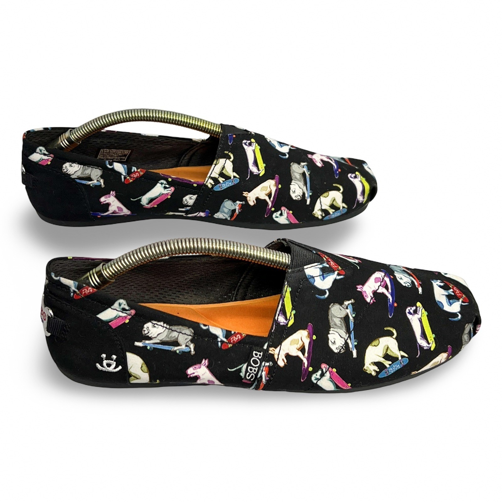 BOBS from Skechers Plush Peace and Love Skateboard Dogs Flats Women's 9.5 Black Multi - Image 5