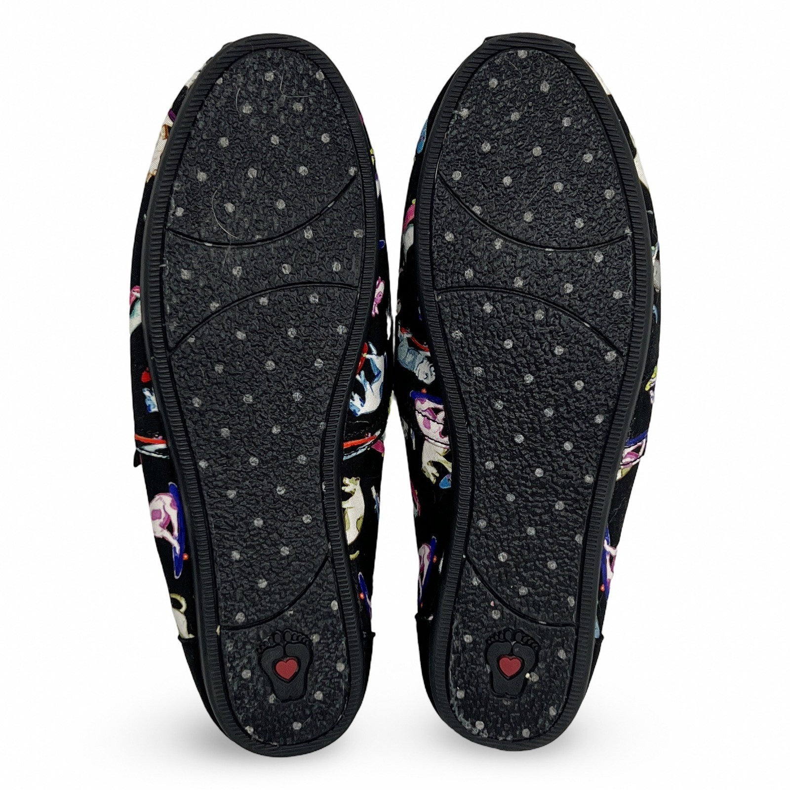 BOBS from Skechers Plush Peace and Love Skateboard Dogs Flats Women's 9.5 Black Multi - Image 7