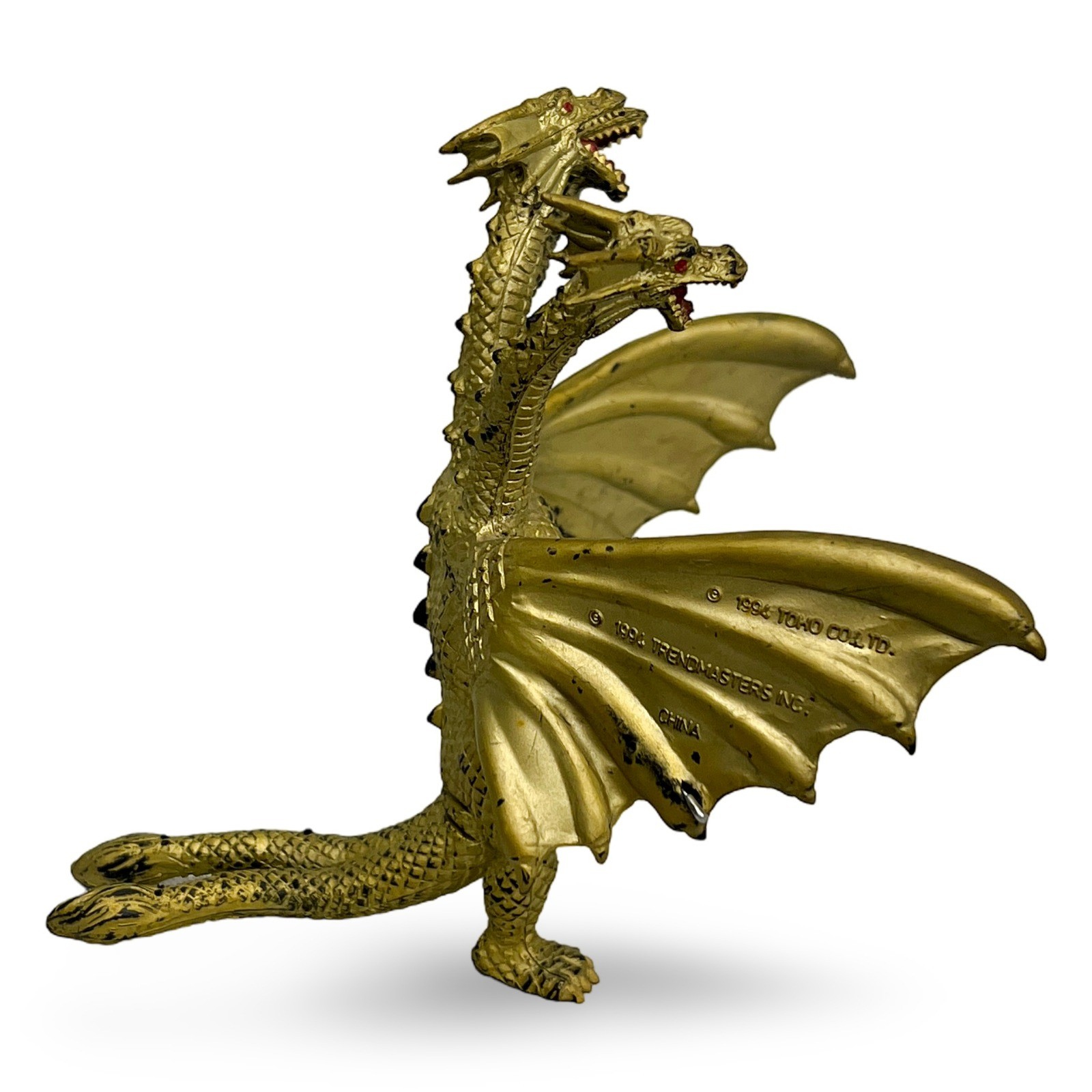 Trendmasters King Ghidorah 1994 Gold Action Figure 4.5 in - Image 3
