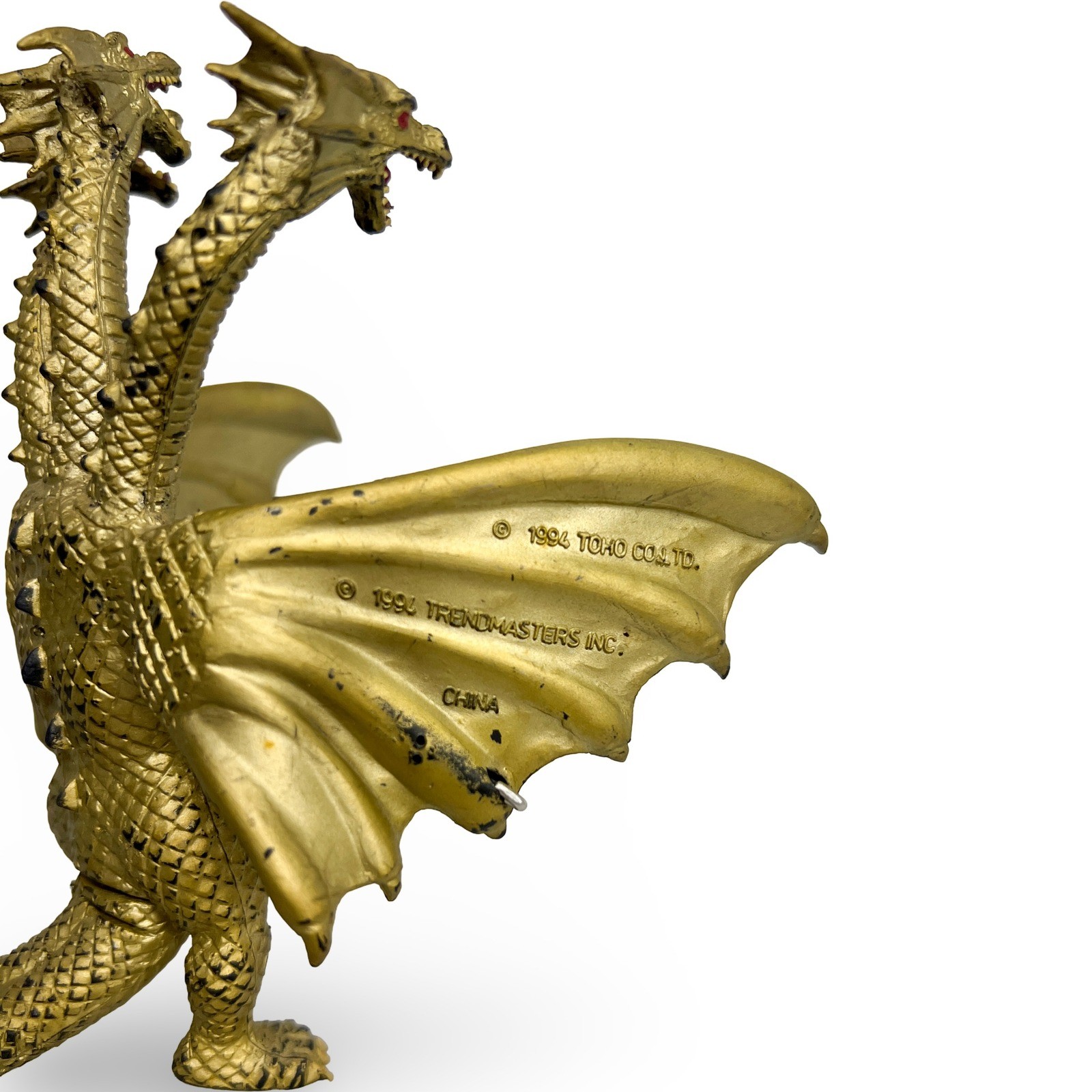 Trendmasters King Ghidorah 1994 Gold Action Figure 4.5 in - Image 7