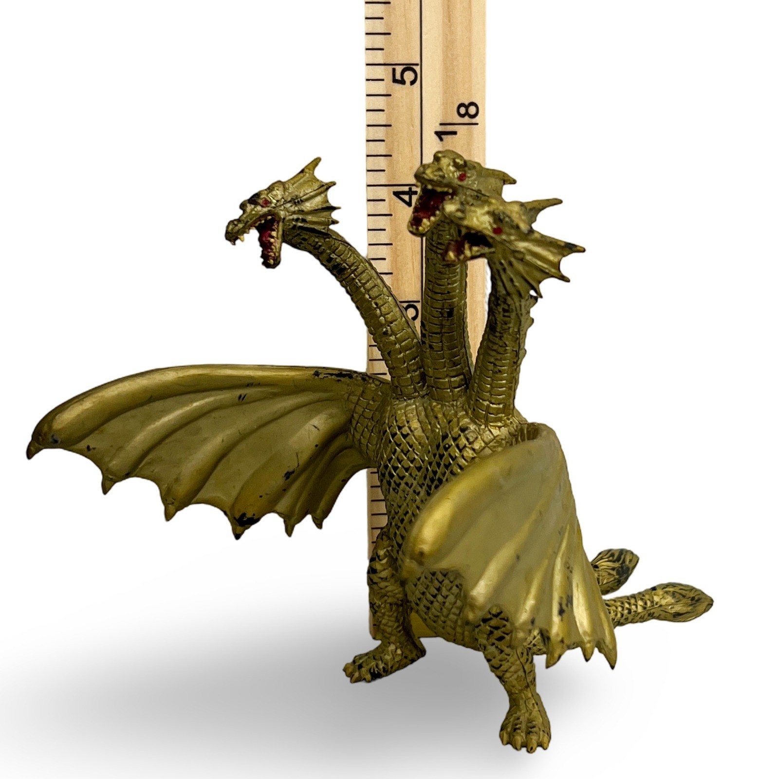 Trendmasters King Ghidorah 1994 Gold Action Figure 4.5 in - Image 8