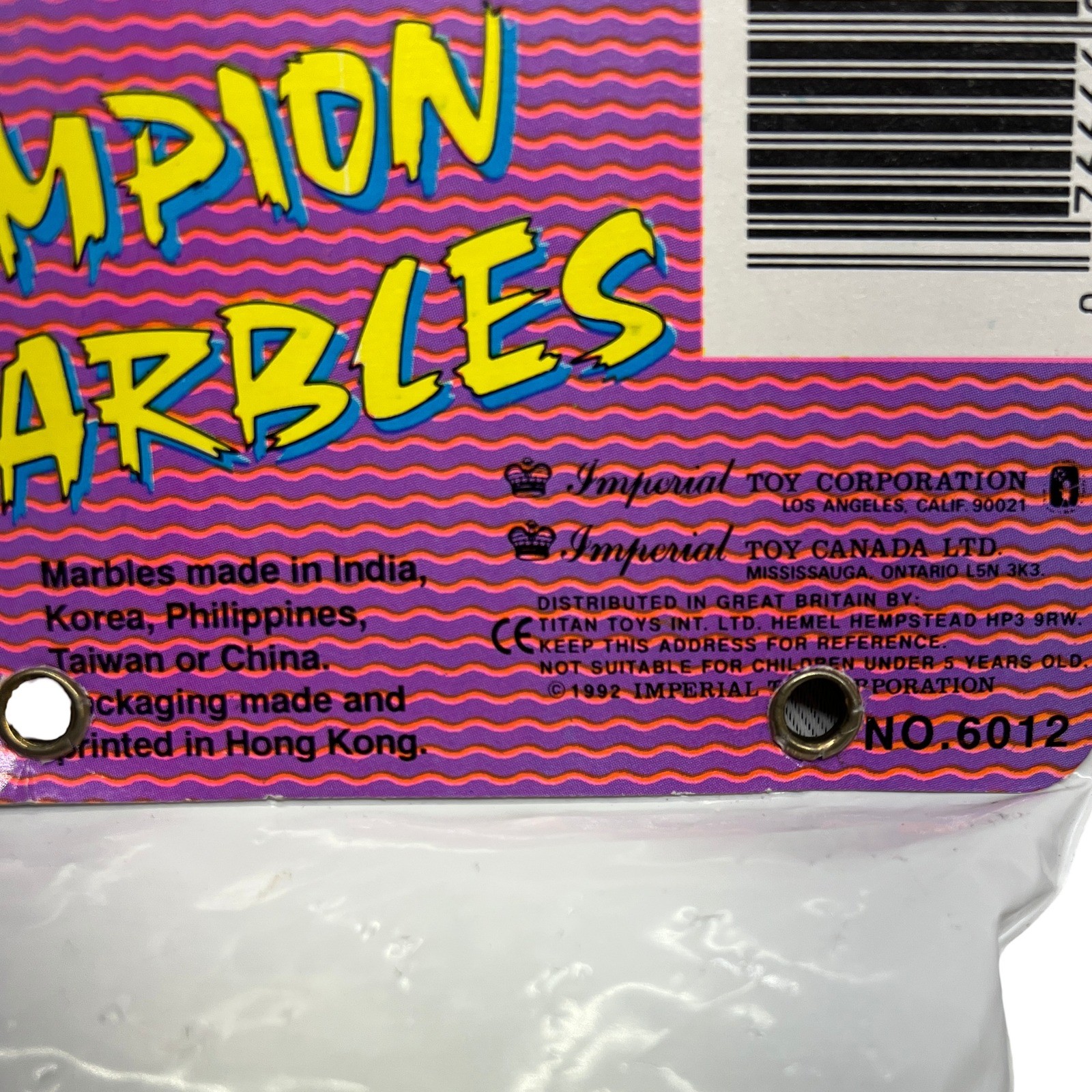 Imperial Champion Marbles Vintage 1992 75 Marbles with 3 Shooters New in Package - Image 3