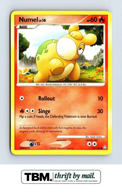 2008 Pokémon Legends Awakened Numel #110/146 Common English Raw Card