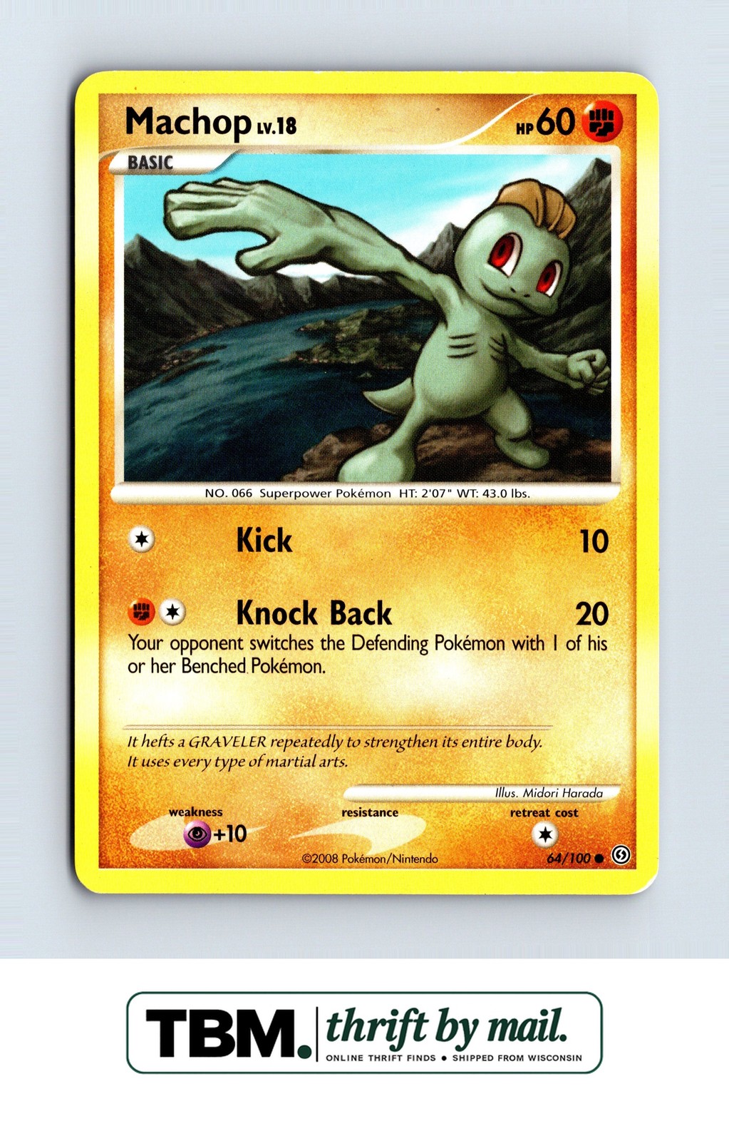 2008 Pokémon Stormfront Machop #64/100