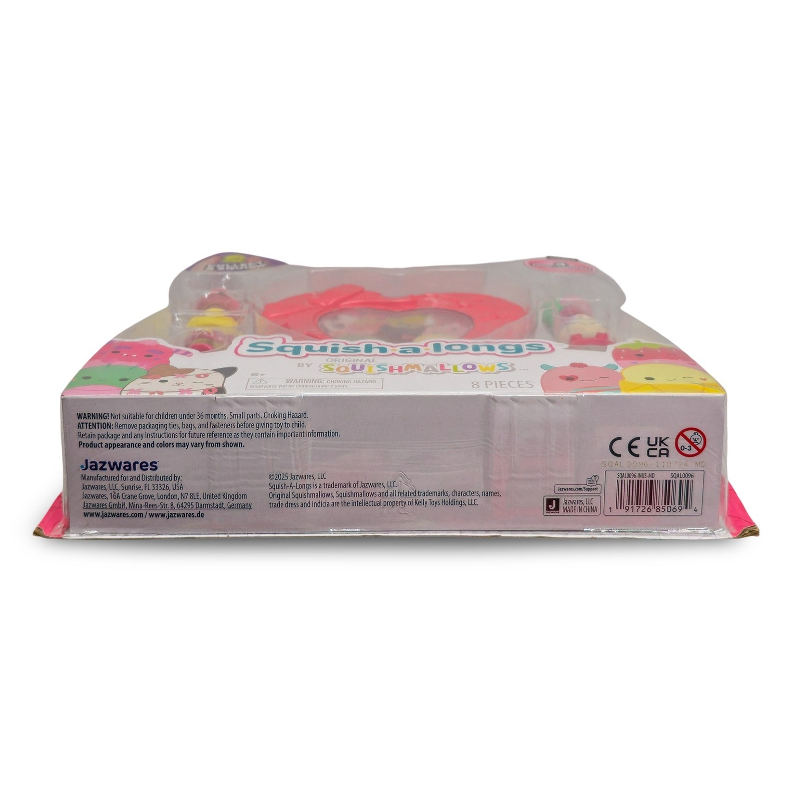 Squishmallows Squish-a-longs Series 2 Mini Figures Set with Red Heart Case, 8 Pieces - Image 2