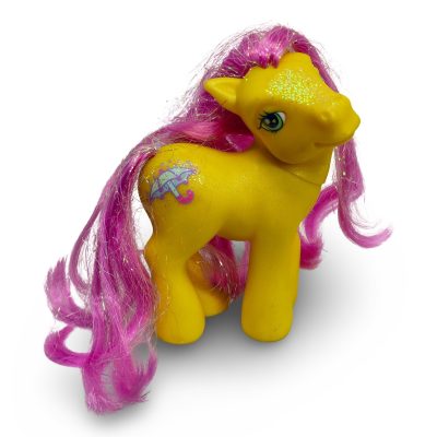 Hasbro My Little Pony G3 Merriweather Yellow Pony Figure 2002 Pink Hair