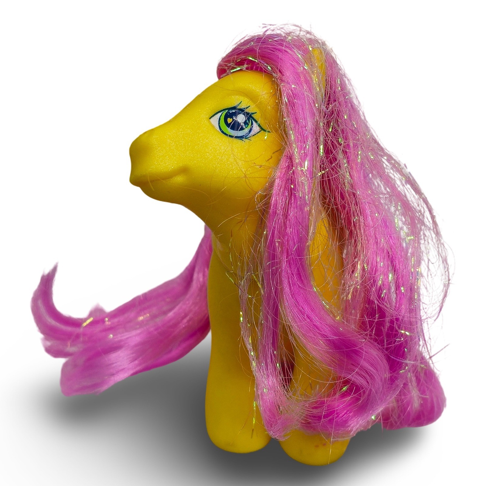 Hasbro My Little Pony G3 Merriweather Yellow Pony Figure 2002 Pink Hair - Image 2