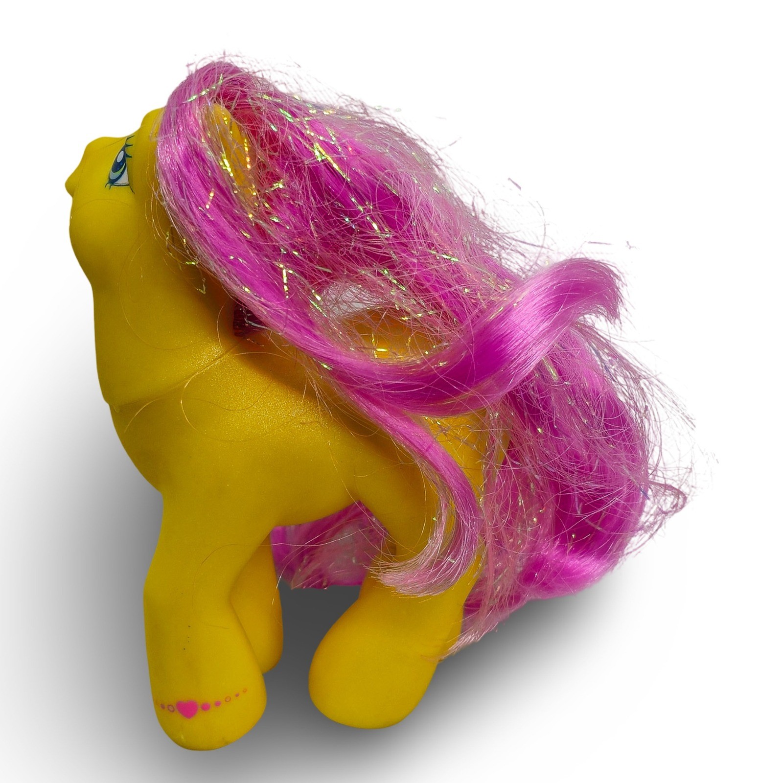 Hasbro My Little Pony G3 Merriweather Yellow Pony Figure 2002 Pink Hair - Image 3