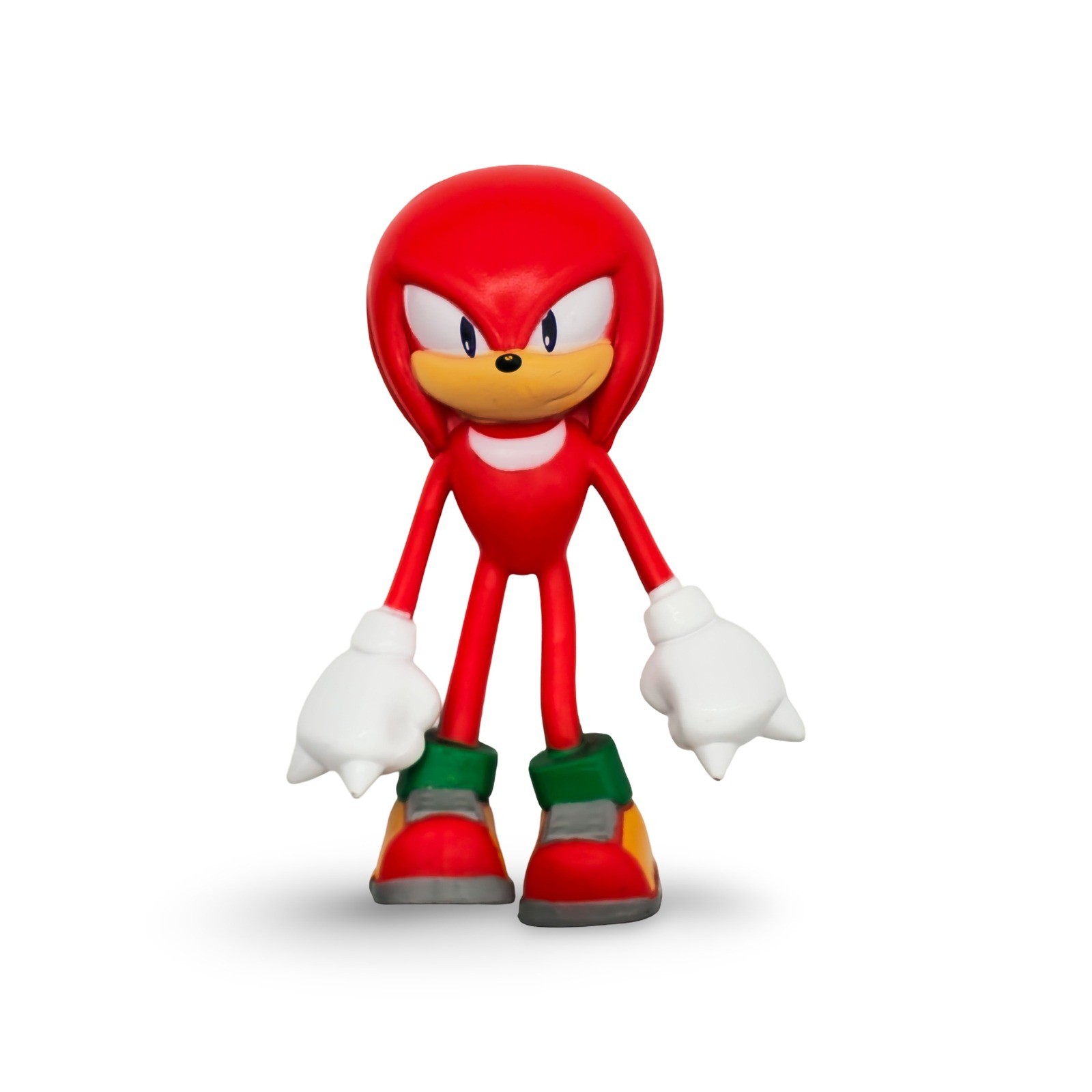 TCG Toys Bend-Ems Knuckles the Echidna 4.75 in Figure, Red, Loose