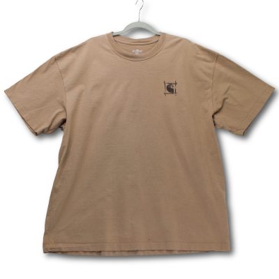Carhartt Graphic T-Shirt Mens 2XL Tan Tough As Nails Workwear Good
