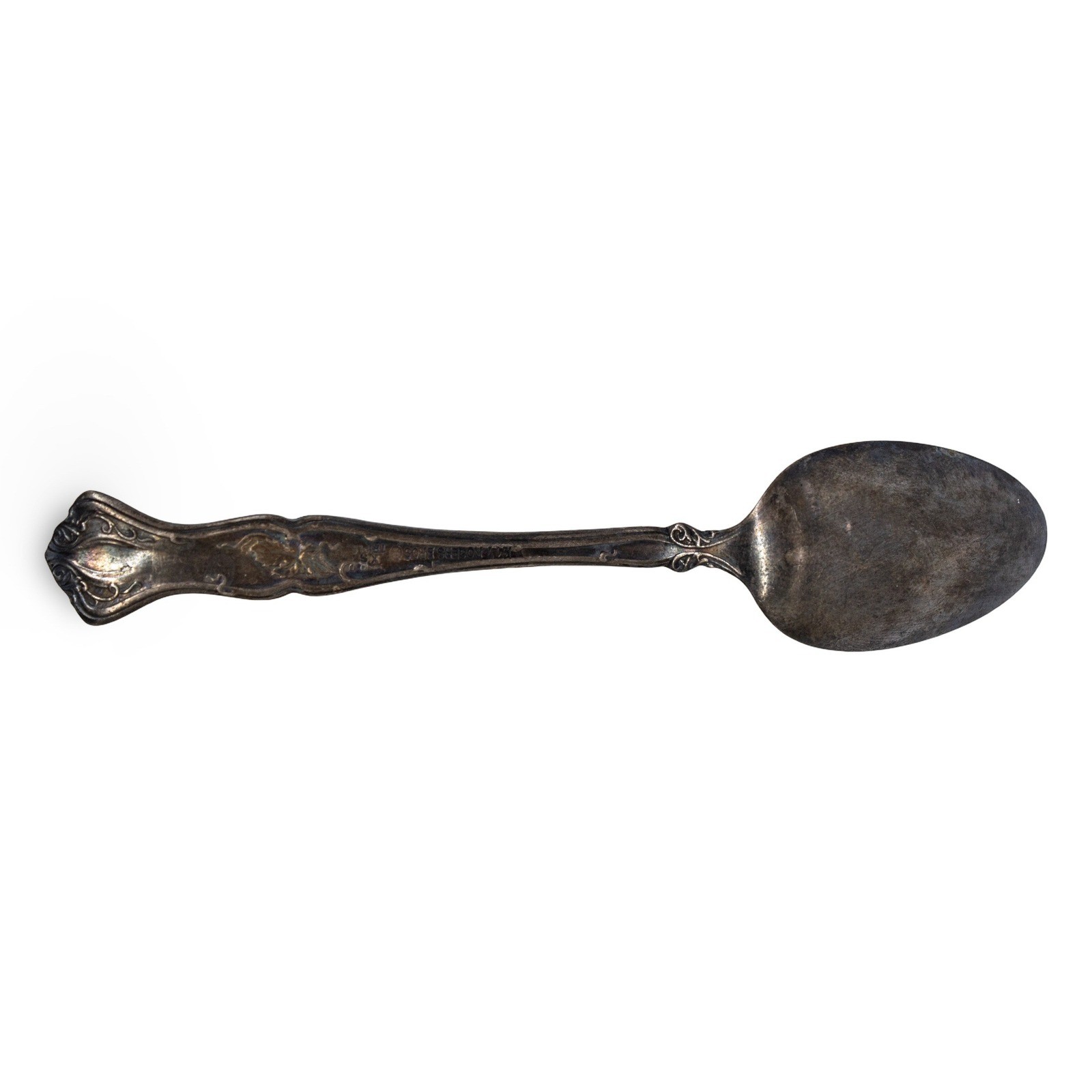 Antique 1847 Rogers Bros Old Colony XS Triple Silverplate Teaspoon, 1911 Patina - Image 2