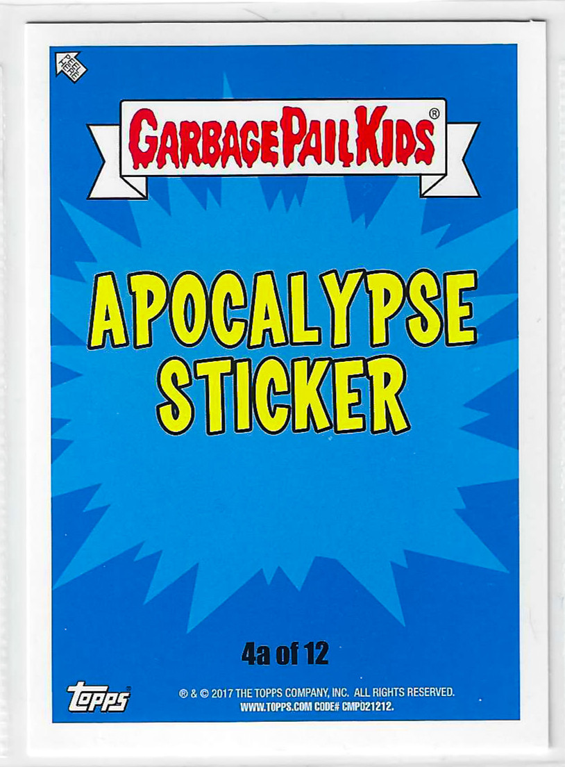 2017 Garbage Pail Kids Adam-Geddon Series 1 Predict Ted #4a Puke Green - Image 2