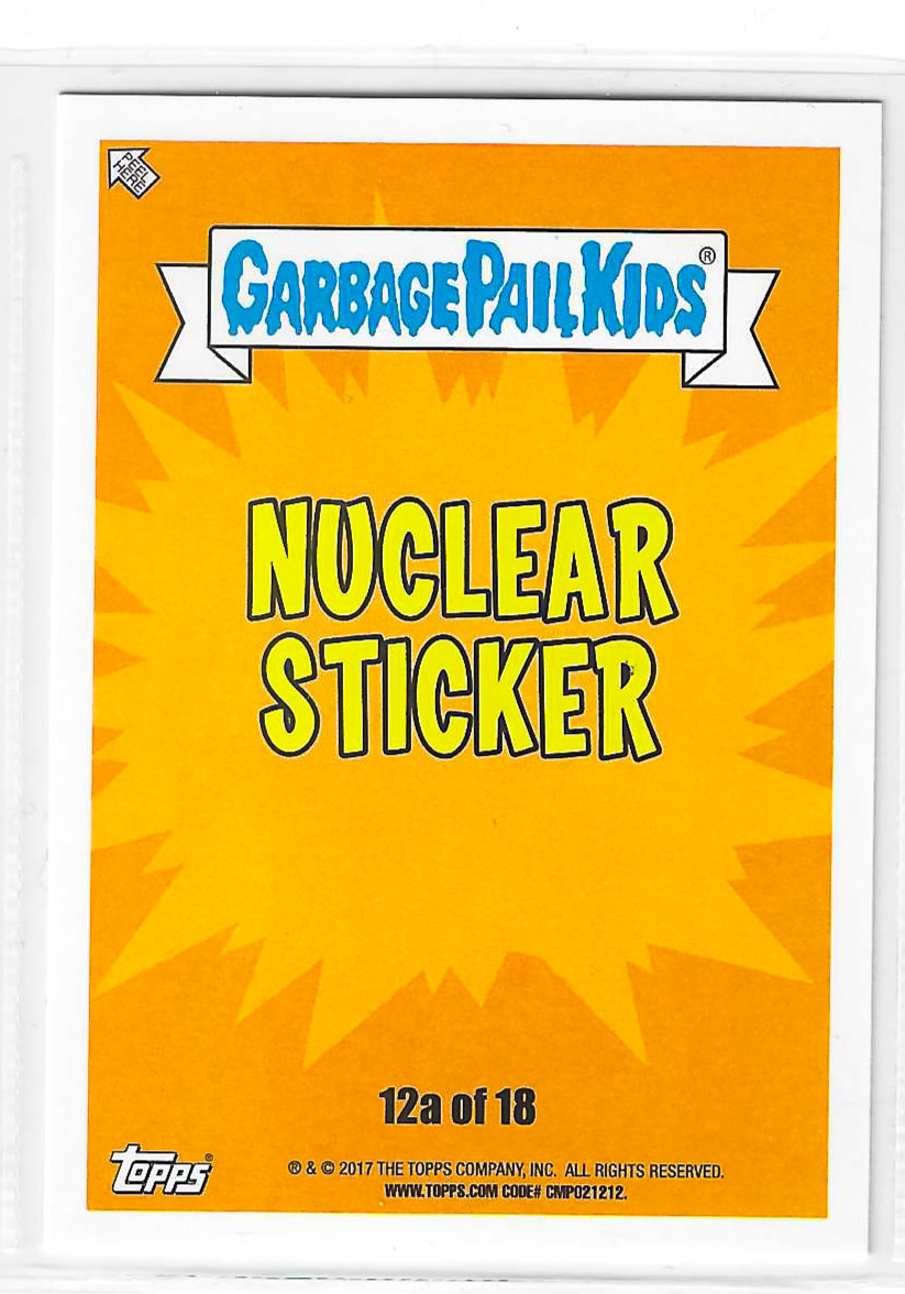 2017 Garbage Pail Kids Adam-Geddon Series 1 Sheltered Shelton #12a Puke Green - Image 2